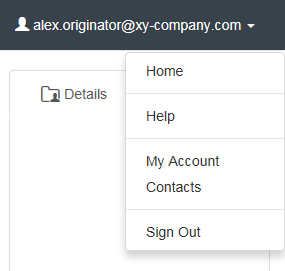 Safe Share application menu