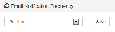 Email Notification Frequency section