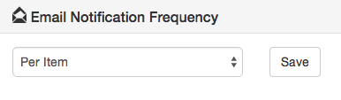 Email Notification Frequency section