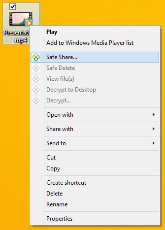 Sharing a file from desktop