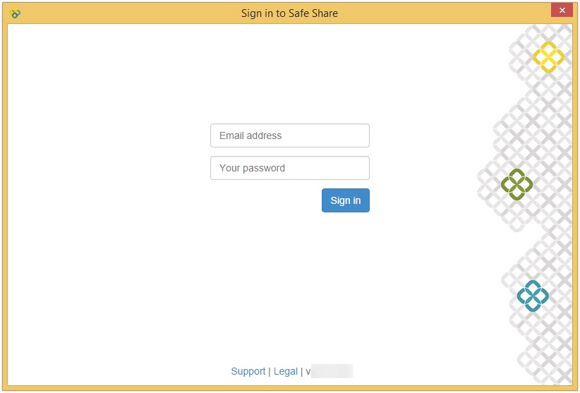 Sign-in dialog box