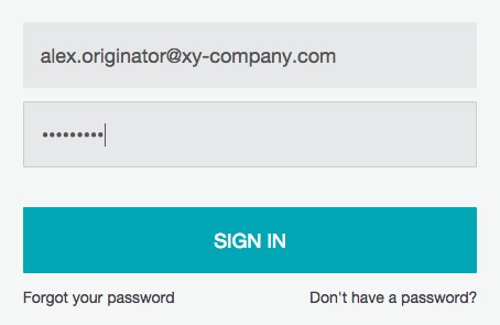 Safe Share sign-in page