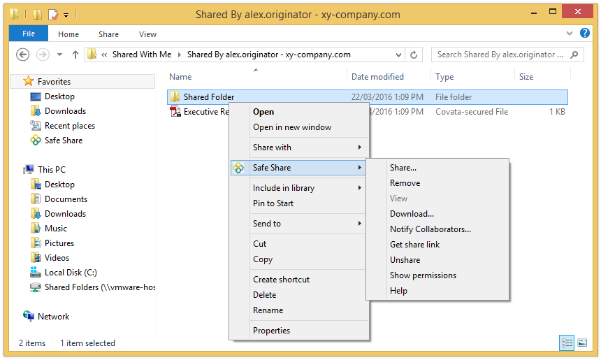 Sharing a folder owned by another user