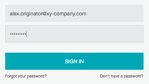 Safe Share sign-in page