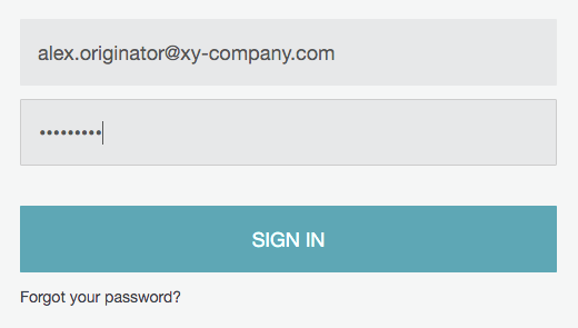 Safe Share sign-in page