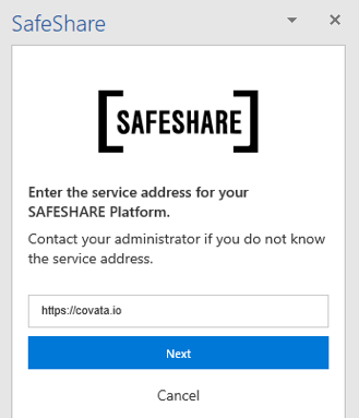 SafeShare Service Address Setup