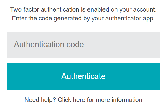SafeShare 2FA authentication code